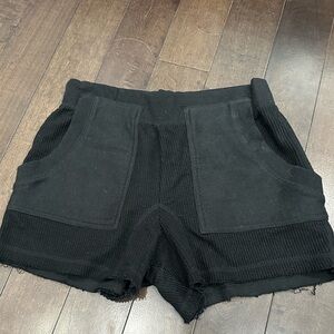 T by Alexander Wang - Fabric Ribbed Shorts - Size Small